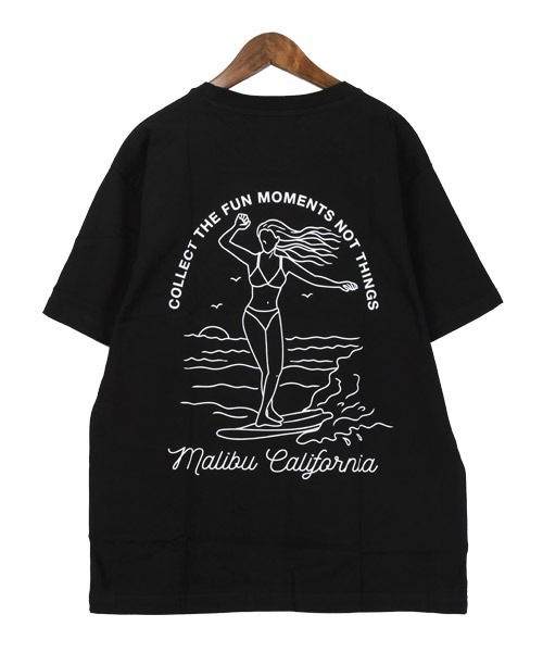 LUXSTYLE(ラグスタイル)の「サーフガールプリントTシャツ(Tシャツ/カットソー・メンズ・ホワイト/ブラック・46/44)」の13枚目の写真