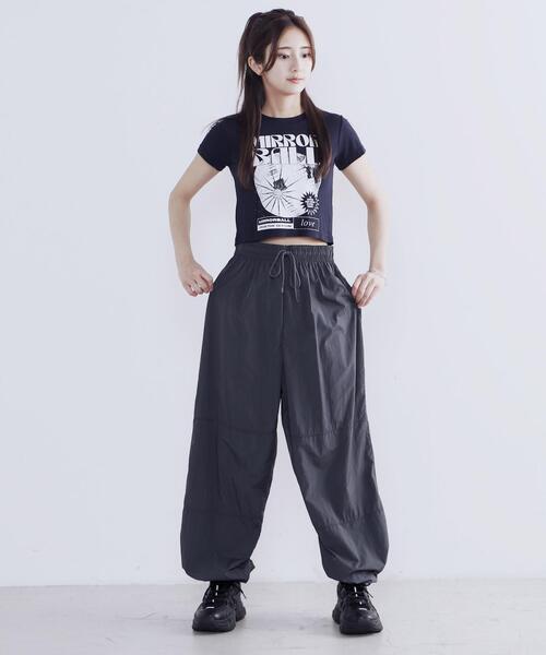 Figments(フィグメンツ)の「MIRROR BALLピチT(Tシャツ/カットソー・レディース・ホワイト/ネイビー・FREE)」の5枚目の写真