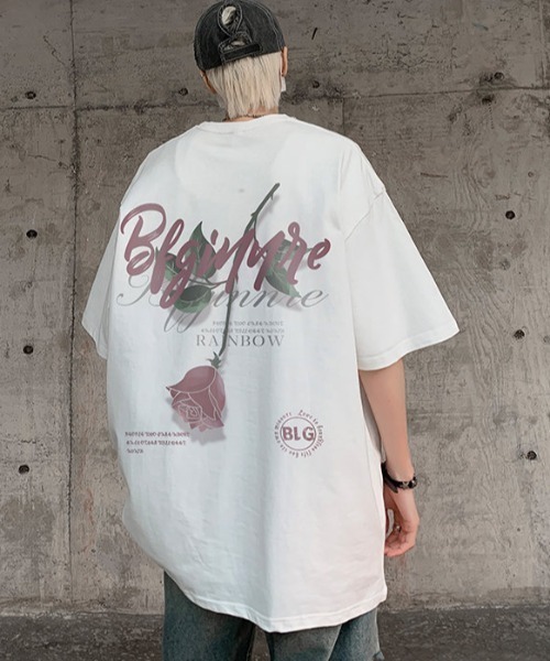 MGV(エムジーヴィー)の「ローズプリントT(Tシャツ/カットソー・メンズ・ホワイト/ブラック/グレー/ブルー・MEDIUM/LARGE/X-LARGE)」の12枚目の写真