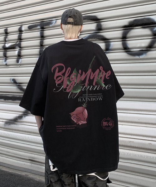 MGV(エムジーヴィー)の「ローズプリントT(Tシャツ/カットソー・メンズ・ホワイト/ブラック/グレー/ブルー・MEDIUM/LARGE/X-LARGE)」の19枚目の写真