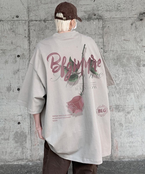 MGV(エムジーヴィー)の「ローズプリントT(Tシャツ/カットソー・メンズ・ホワイト/ブラック/グレー/ブルー・MEDIUM/LARGE/X-LARGE)」の6枚目の写真