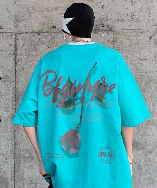 MGV(エムジーヴィー)の「ローズプリントT(Tシャツ/カットソー・メンズ・ホワイト/ブラック/グレー/ブルー・MEDIUM/LARGE/X-LARGE)」の11枚目の写真