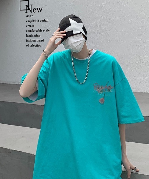 MGV(エムジーヴィー)の「ローズプリントT(Tシャツ/カットソー・メンズ・ホワイト/ブラック/グレー/ブルー・MEDIUM/LARGE/X-LARGE)」の20枚目の写真