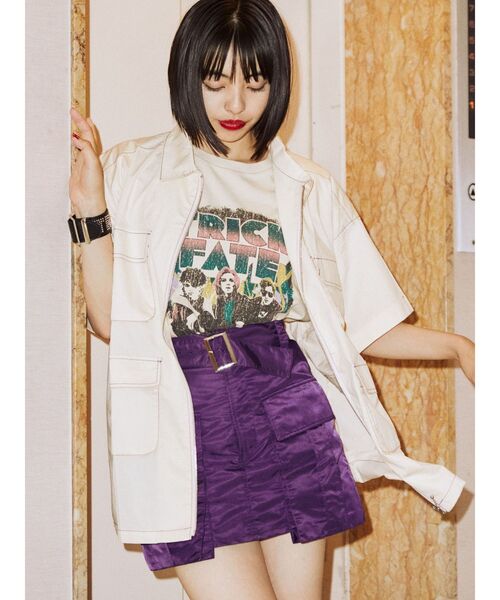 jouetie（ジュエティ）の「ワークポケットシャツ（シャツ/ブラウス・レディース・ブラック/ボルドー/アイボリー・MEDIUM）」の5枚目の写真