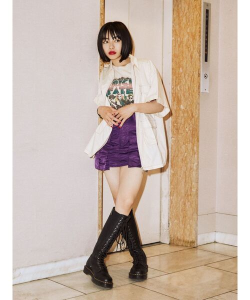 jouetie（ジュエティ）の「ワークポケットシャツ（シャツ/ブラウス・レディース・ブラック/ボルドー/アイボリー・MEDIUM）」の12枚目の写真