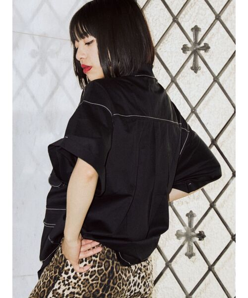 jouetie（ジュエティ）の「ワークポケットシャツ（シャツ/ブラウス・レディース・ブラック/ボルドー/アイボリー・MEDIUM）」の16枚目の写真