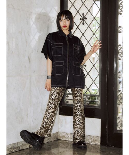 jouetie（ジュエティ）の「ワークポケットシャツ（シャツ/ブラウス・レディース・ブラック/ボルドー/アイボリー・MEDIUM）」の17枚目の写真