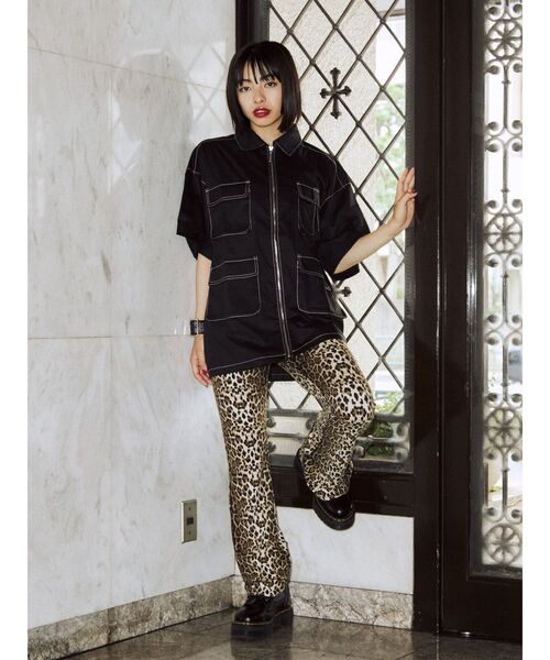 jouetie（ジュエティ）の「ワークポケットシャツ（シャツ/ブラウス・レディース・ブラック/ボルドー/アイボリー・MEDIUM）」の18枚目の写真