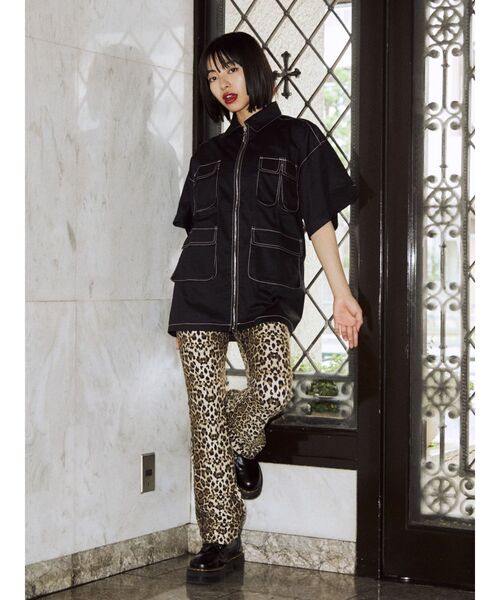 jouetie（ジュエティ）の「ワークポケットシャツ（シャツ/ブラウス・レディース・ブラック/ボルドー/アイボリー・MEDIUM）」の19枚目の写真