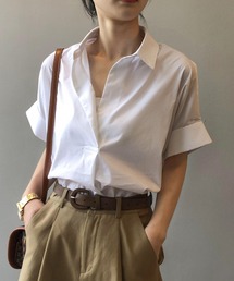 ルーズシルエット 5分袖 シャツ