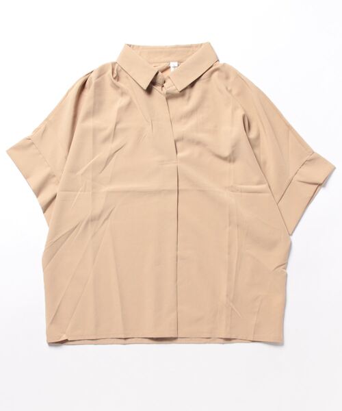BLANC FICELLE(ブランフィセル)の「ルーズシルエット 5分袖 シャツ(シャツ/ブラウス・レディース・ホワイト/ブラック/ベージュ・S/L/M)」の12枚目の写真