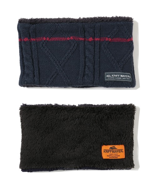 KRIFF MAYER Kid's Collection（クリフメイヤーキッズコレクション）の「モコネックウォーマー（ネックウォーマー/スヌード・キッズ・チャコール/ワインレッド/モカ/マスタード/カーキ/オフホワイト/グレー/ネイビー・LARGE/MEDIUM）」の6枚目の写真