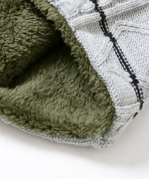 KRIFF MAYER Kid's Collection（クリフメイヤーキッズコレクション）の「モコネックウォーマー（ネックウォーマー/スヌード・キッズ・チャコール/ワインレッド/モカ/マスタード/カーキ/オフホワイト/グレー/ネイビー・LARGE/MEDIUM）」の21枚目の写真