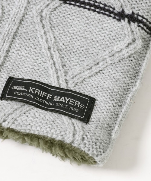 KRIFF MAYER Kid's Collection（クリフメイヤーキッズコレクション）の「モコネックウォーマー（ネックウォーマー/スヌード・キッズ・チャコール/ワインレッド/モカ/マスタード/カーキ/オフホワイト/グレー/ネイビー・LARGE/MEDIUM）」の22枚目の写真