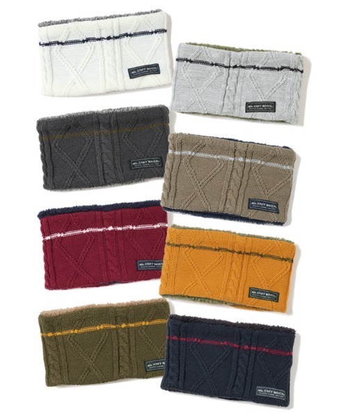 KRIFF MAYER Kid's Collection（クリフメイヤーキッズコレクション）の「モコネックウォーマー（ネックウォーマー/スヌード・キッズ・チャコール/ワインレッド/モカ/マスタード/カーキ/オフホワイト/グレー/ネイビー・LARGE/MEDIUM）」の13枚目の写真