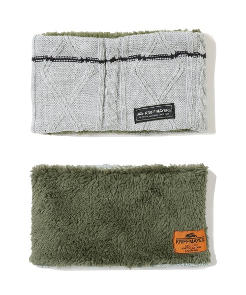 KRIFF MAYER Kid's Collection（クリフメイヤーキッズコレクション）の「モコネックウォーマー（ネックウォーマー/スヌード・キッズ・チャコール/ワインレッド/モカ/マスタード/カーキ/オフホワイト/グレー/ネイビー・LARGE/MEDIUM）」の10枚目の写真