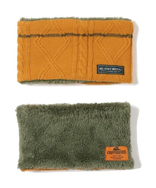 KRIFF MAYER Kid's Collection（クリフメイヤーキッズコレクション）の「モコネックウォーマー（ネックウォーマー/スヌード・キッズ・チャコール/ワインレッド/モカ/マスタード/カーキ/オフホワイト/グレー/ネイビー・LARGE/MEDIUM）」の11枚目の写真