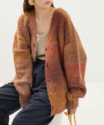 FREAK'S STORE（フリークスストア）の「限定展開　カラー グラデーション ループニット 2way カーディガン（前後2way）（カーディガン/ボレロ）」