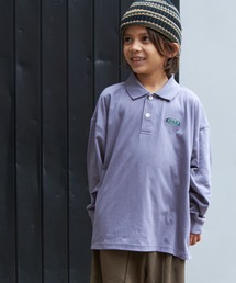 PAIRMANON STREET（ペアマノンストリート）の「【PAIRMANON STREET】ビッグシルエット ワンポイント刺繍 長袖 ポロシャツ（Tシャツ/カットソー・キッズ）」