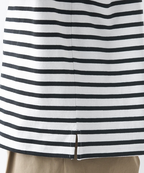 無印良品(ムジルシリョウヒン)の「洗いざらし太番手ボートネック九分袖Tシャツ(Tシャツ/カットソー・メンズ・イエロー系1/ネイビー系1/カーキ系3/ブラック系/ブラック系2/グレー系その他5・S/XS/L/M/XL/XXL)」の18枚目の写真