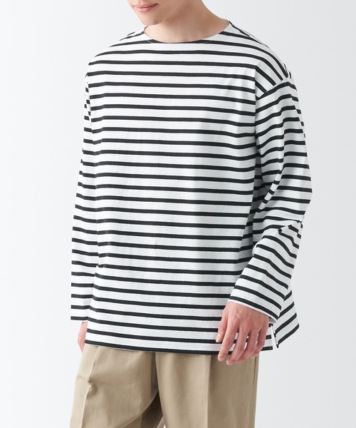 セール】洗いざらし太番手ボートネック九分袖Tシャツ（Tシャツ