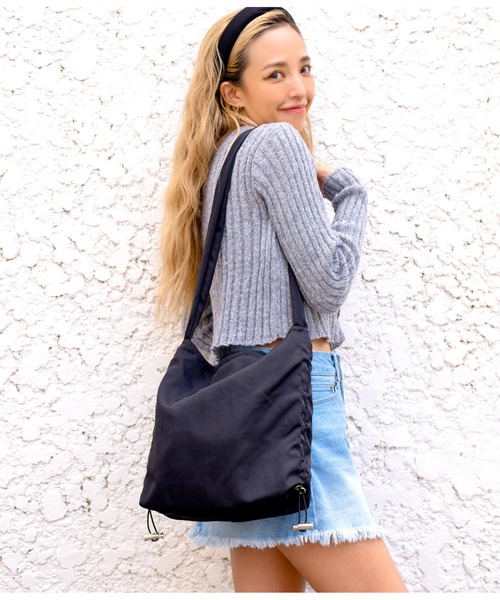 anap mimpi（アナップミンピ）の「サイドシャーリングショルダーバッグ（ショルダーバッグ・レディース・ベージュ/ブラック・FREE）」の9枚目の写真