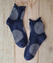 Put on socks（プットオンソックス）の「【Put on socks プットオンソックス】"Savon 2nd"サボン コットンリネン BIGドット ショートソックス（ソックス/靴下）」