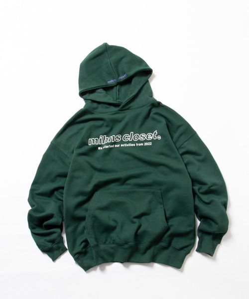 mihns closet(ミンズクローゼット)の「【mihns closet/ミンズクローゼット】ロゴスウェットパーカー/セットアップ可能(パーカー・メンズ・グリーン/ブラック/ライトグレー・L/M/XL)」の4枚目の写真