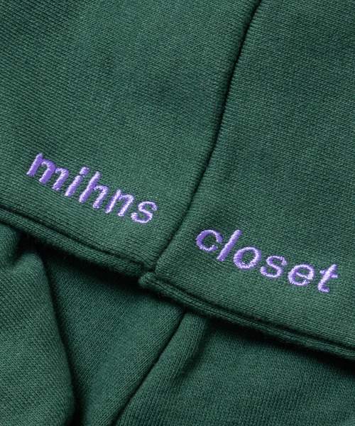 mihns closet(ミンズクローゼット)の「【mihns closet/ミンズクローゼット】ロゴスウェットパーカー/セットアップ可能(パーカー・メンズ・グリーン/ブラック/ライトグレー・L/M/XL)」の5枚目の写真