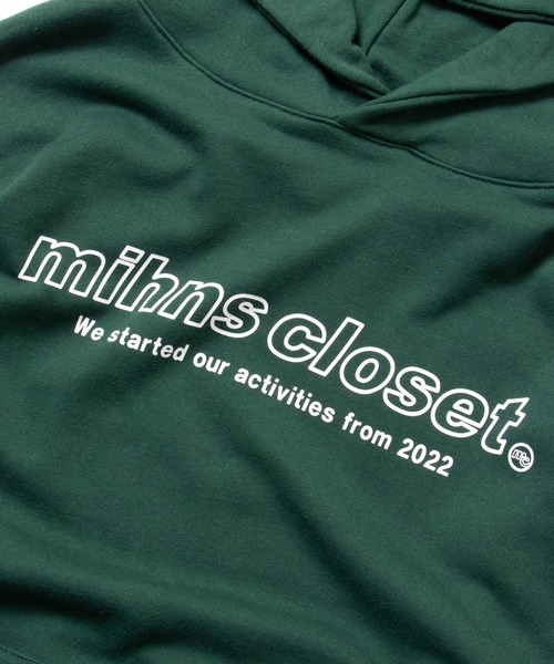 mihns closet(ミンズクローゼット)の「【mihns closet/ミンズクローゼット】ロゴスウェットパーカー/セットアップ可能(パーカー・メンズ・グリーン/ブラック/ライトグレー・L/M/XL)」の6枚目の写真