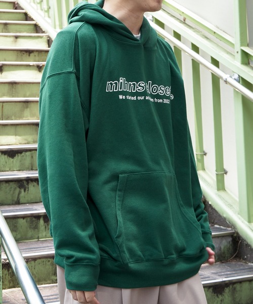 mihns closet(ミンズクローゼット)の「【mihns closet/ミンズクローゼット】ロゴスウェットパーカー/セットアップ可能(パーカー・メンズ・グリーン/ブラック/ライトグレー・L/M/XL)」の21枚目の写真