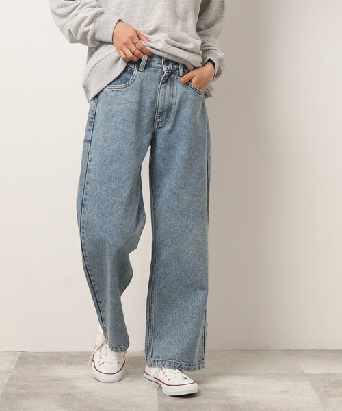 Cutie Blonde（キューティーブロンド）の「◆こなれ感ある ワイド デニムパンツ（デニムパンツ・レディース・ブルー/ブルー系その他・02/03/01）」の5枚目の写真