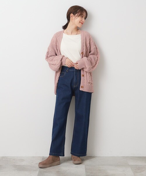 Cutie Blonde（キューティーブロンド）の「◆こなれ感ある ワイド デニムパンツ（デニムパンツ・レディース・ブルー/ブルー系その他・02/03/01）」の8枚目の写真