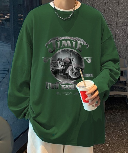 Anchor Smith(アンカー スミス)の「ビッグシルエットヴィンテージライクプリント長袖Tシャツ(Tシャツ/カットソー・メンズ・ブラック系1/ブラック系2/グリーン系1/グレー系2/ホワイト系2/ブルー系2/ホワイト系1/グレー系1/ブルー系1・L/M)」の7枚目の写真