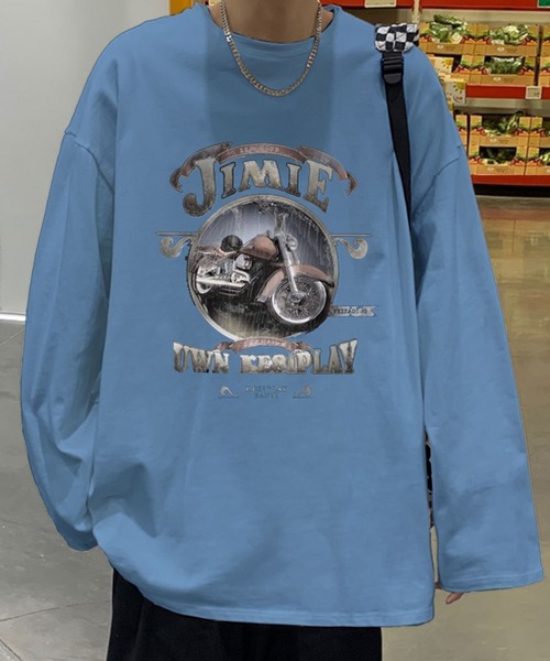 Anchor Smith(アンカー スミス)の「ビッグシルエットヴィンテージライクプリント長袖Tシャツ(Tシャツ/カットソー・メンズ・ブラック系1/ブラック系2/グリーン系1/グレー系2/ホワイト系2/ブルー系2/ホワイト系1/グレー系1/ブルー系1・L/M)」の8枚目の写真