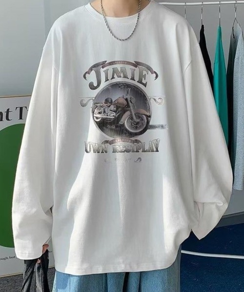 Anchor Smith(アンカー スミス)の「ビッグシルエットヴィンテージライクプリント長袖Tシャツ(Tシャツ/カットソー・メンズ・ブラック系1/ブラック系2/グリーン系1/グレー系2/ホワイト系2/ブルー系2/ホワイト系1/グレー系1/ブルー系1・L/M)」の10枚目の写真