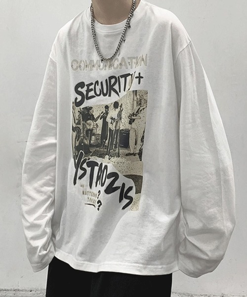 Anchor Smith(アンカー スミス)の「ビッグシルエットヴィンテージライクプリント長袖Tシャツ(Tシャツ/カットソー・メンズ・ブラック系1/ブラック系2/グリーン系1/グレー系2/ホワイト系2/ブルー系2/ホワイト系1/グレー系1/ブルー系1・L/M)」の14枚目の写真