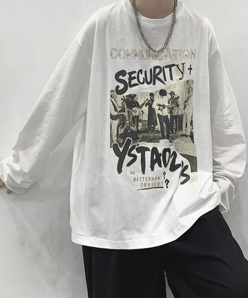 Anchor Smith(アンカー スミス)の「ビッグシルエットヴィンテージライクプリント長袖Tシャツ(Tシャツ/カットソー・メンズ・ブラック系1/ブラック系2/グリーン系1/グレー系2/ホワイト系2/ブルー系2/ホワイト系1/グレー系1/ブルー系1・L/M)」の17枚目の写真