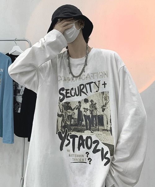 Anchor Smith(アンカー スミス)の「ビッグシルエットヴィンテージライクプリント長袖Tシャツ(Tシャツ/カットソー・メンズ・ブラック系1/ブラック系2/グリーン系1/グレー系2/ホワイト系2/ブルー系2/ホワイト系1/グレー系1/ブルー系1・L/M)」の18枚目の写真