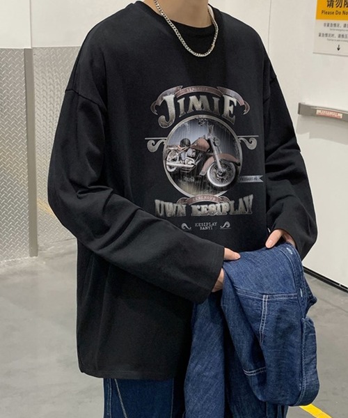 Anchor Smith(アンカー スミス)の「ビッグシルエットヴィンテージライクプリント長袖Tシャツ(Tシャツ/カットソー・メンズ・ブラック系1/ブラック系2/グリーン系1/グレー系2/ホワイト系2/ブルー系2/ホワイト系1/グレー系1/ブルー系1・L/M)」の19枚目の写真