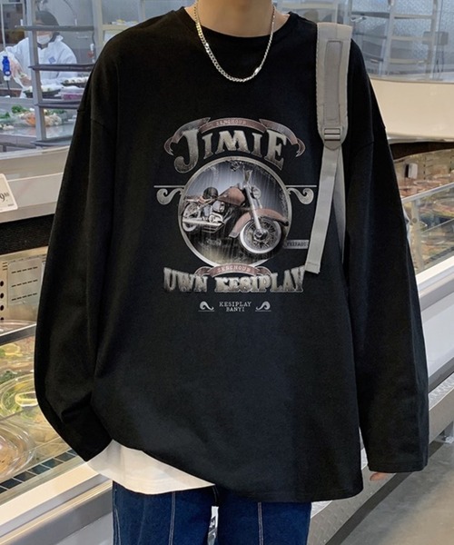 Anchor Smith(アンカー スミス)の「ビッグシルエットヴィンテージライクプリント長袖Tシャツ(Tシャツ/カットソー・メンズ・ブラック系1/ブラック系2/グリーン系1/グレー系2/ホワイト系2/ブルー系2/ホワイト系1/グレー系1/ブルー系1・L/M)」の22枚目の写真