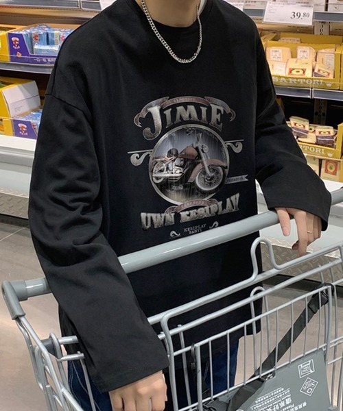 Anchor Smith(アンカー スミス)の「ビッグシルエットヴィンテージライクプリント長袖Tシャツ(Tシャツ/カットソー・メンズ・ブラック系1/ブラック系2/グリーン系1/グレー系2/ホワイト系2/ブルー系2/ホワイト系1/グレー系1/ブルー系1・L/M)」の20枚目の写真