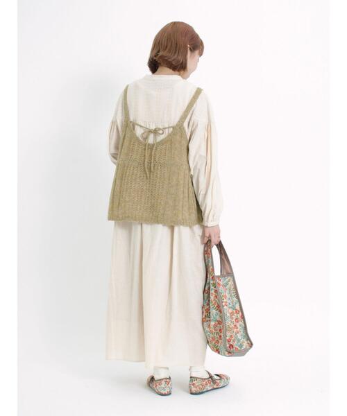 Samansa Mos2（サマンサ モスモス）の「切替ギャザーワンピース（ワンピース・レディース・ネイビー/キナリ/ブラウン・F）」の10枚目の写真