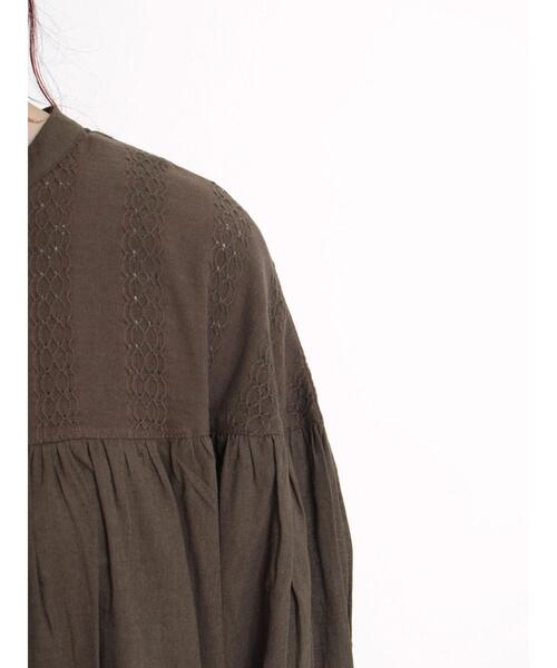 Samansa Mos2（サマンサ モスモス）の「切替ギャザーワンピース（ワンピース・レディース・ネイビー/キナリ/ブラウン・F）」の18枚目の写真