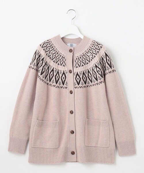 J.PRESS(ジェイプレス)の「【洗える】FAIR ISLE 求心編み カーディガン(カーディガン/ボレロ・レディース・ベージュ系/ホワイト系/ライトグレー系・T13/T15)」の12枚目の写真