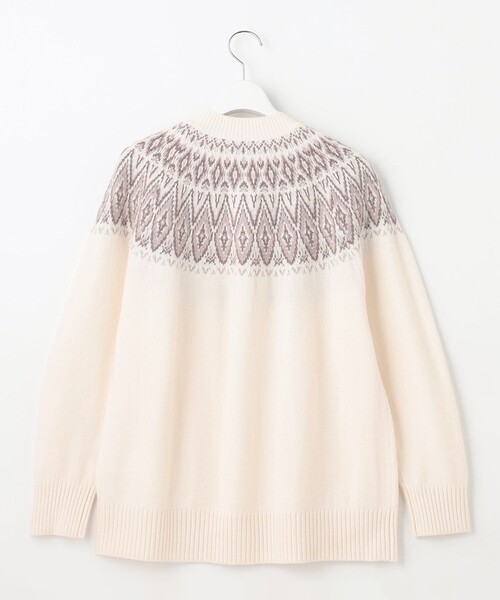 J.PRESS(ジェイプレス)の「【洗える】FAIR ISLE 求心編み カーディガン(カーディガン/ボレロ・レディース・ベージュ系/ホワイト系/ライトグレー系・T13/T15)」の14枚目の写真