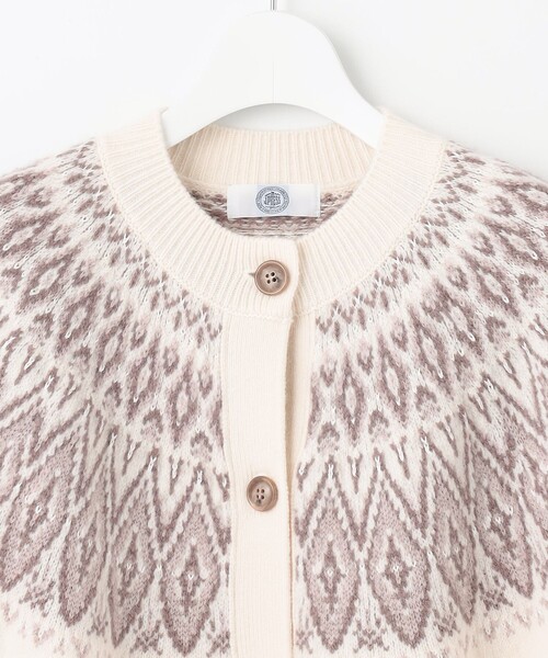 J.PRESS(ジェイプレス)の「【洗える】FAIR ISLE 求心編み カーディガン(カーディガン/ボレロ・レディース・ベージュ系/ホワイト系/ライトグレー系・T13/T15)」の15枚目の写真