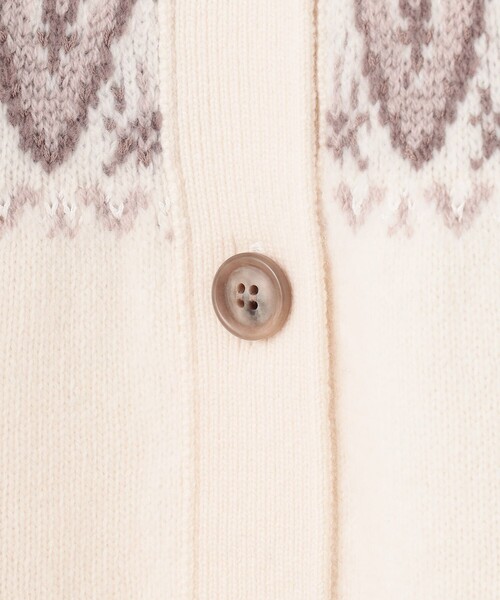 J.PRESS(ジェイプレス)の「【洗える】FAIR ISLE 求心編み カーディガン(カーディガン/ボレロ・レディース・ベージュ系/ホワイト系/ライトグレー系・T13/T15)」の18枚目の写真