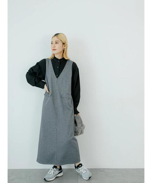 Samansa Mos2 blue（サマンサモスモスブルー）の「カットジャカードジャンスカ（ワンピース・レディース・グレー/ブラウン・F）」の18枚目の写真