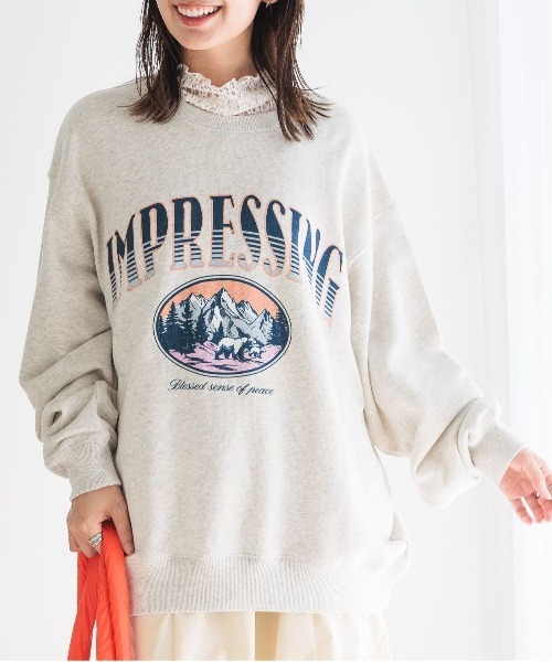 LEPSIM（レプシィム）の「アソートBIGスウェットプルオーバー　984152（スウェット・レディース・杢グレー/オフホワイト/ブルー/チャコールグレー/ライトブルー/ホワイト/ライトグレー/オレンジ・FREE）」の6枚目の写真